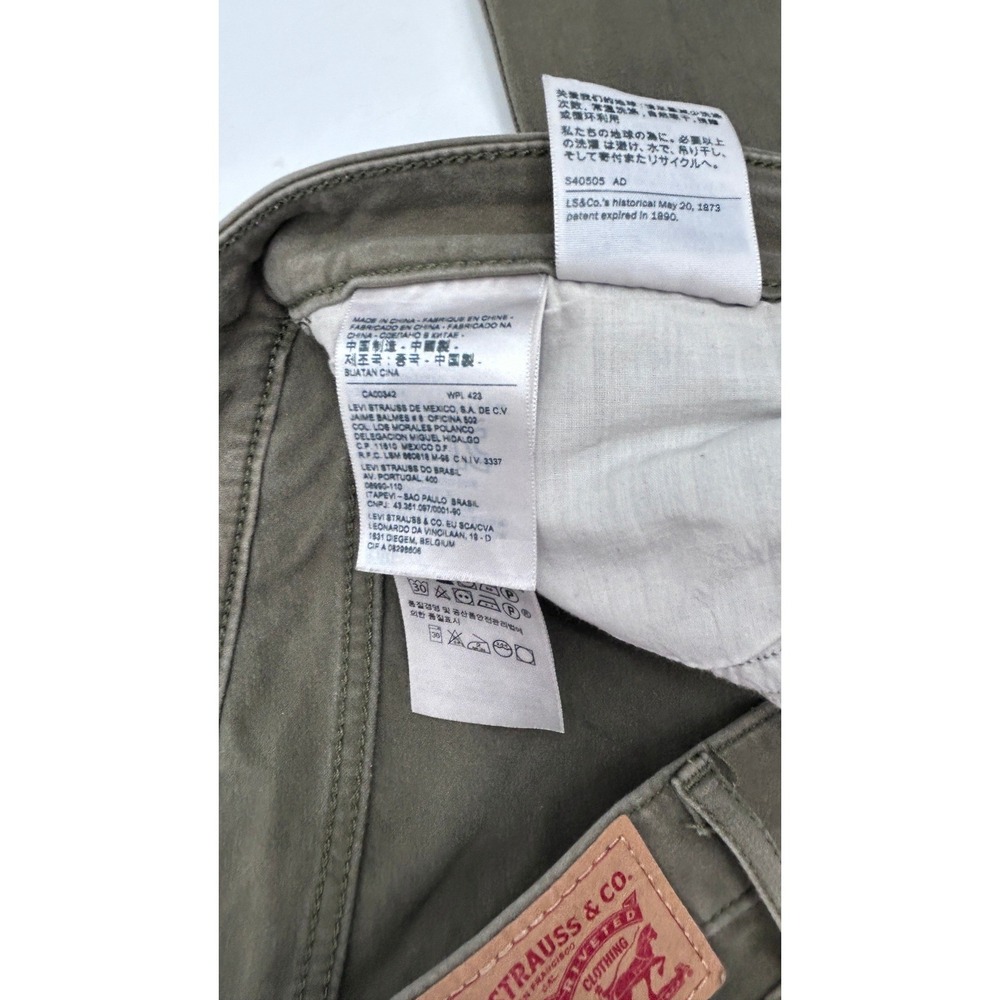 Levi's 711 Skinny Jeans Size 29 Olive Green Mid Rise Stretch Denim Pants Capsule - Picture 8 of 9